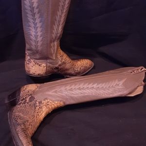 Handcrafted snakeskin boots